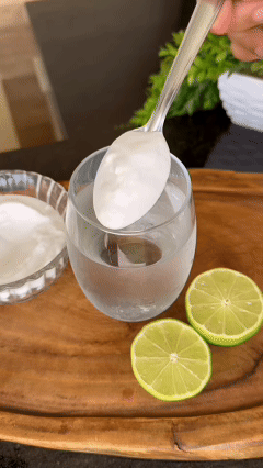 Baking soda morning ritual kitchen preparation